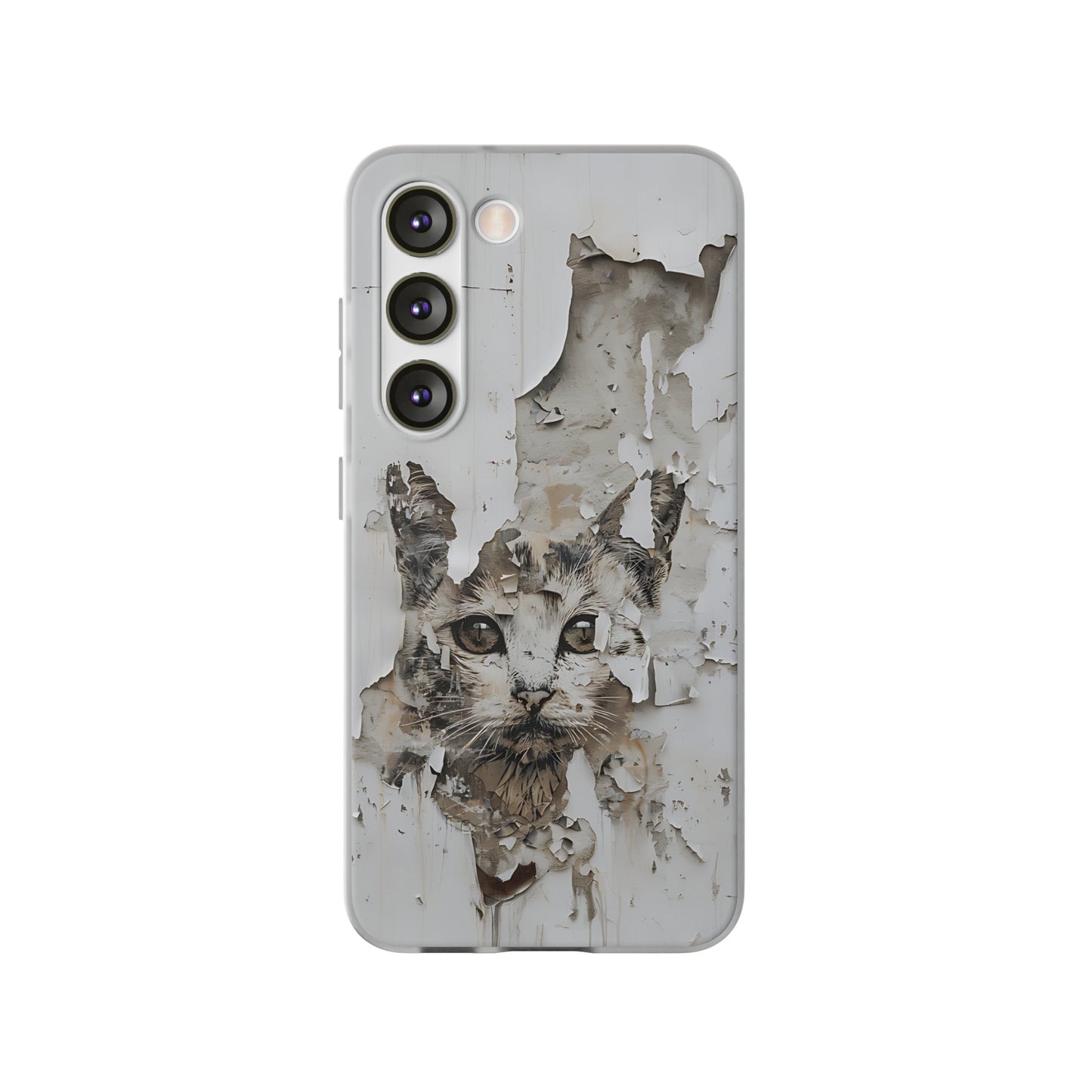 Vhils inspired grafitti Cat Phone Case