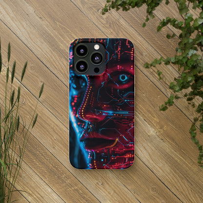 Cyberpunk woman Biodegradable Phone Case | iPhone / Samsung