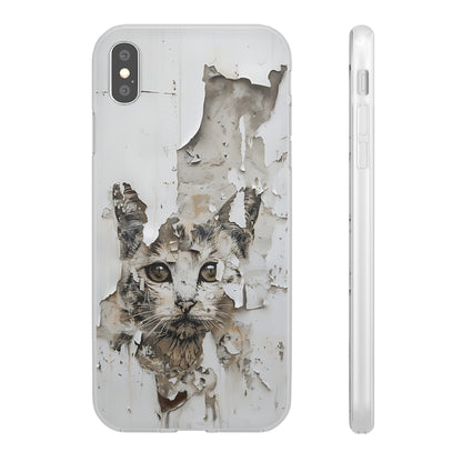 Vhils inspired grafitti Cat Phone Case