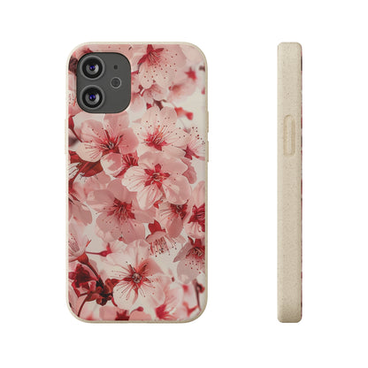 Pink Flowers Biodegradable Phone Case | iPhone / Samsung