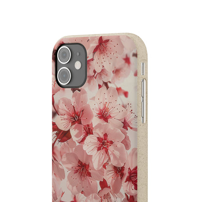 Pink Flowers Biodegradable Phone Case | iPhone / Samsung