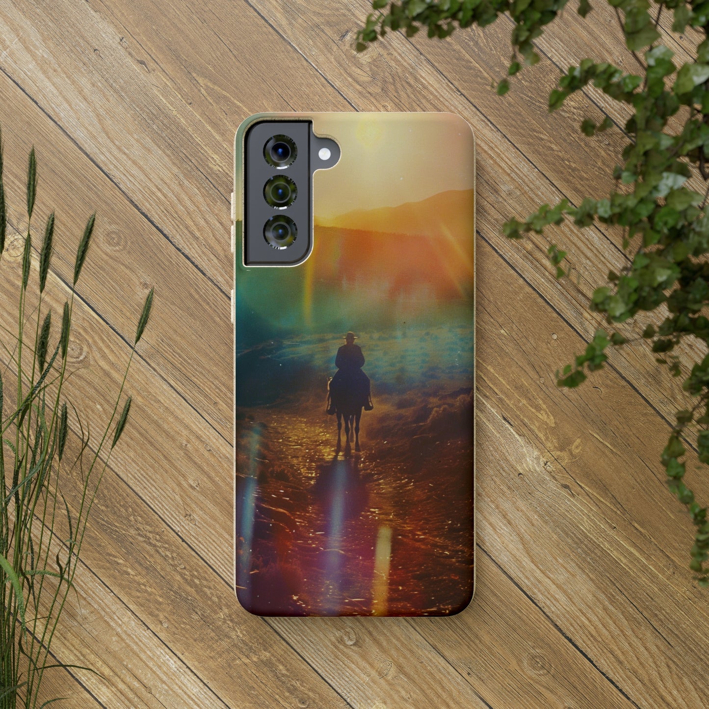 Horse rider cinematic Biodegradable Phone Case | iPhone / Samsung