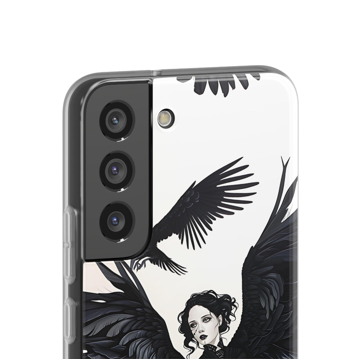 Gothic Woman and Raven Phone Case