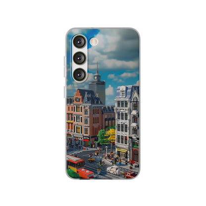 Lego style street scene protective phone case