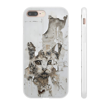 Vhils inspired grafitti Cat Phone Case