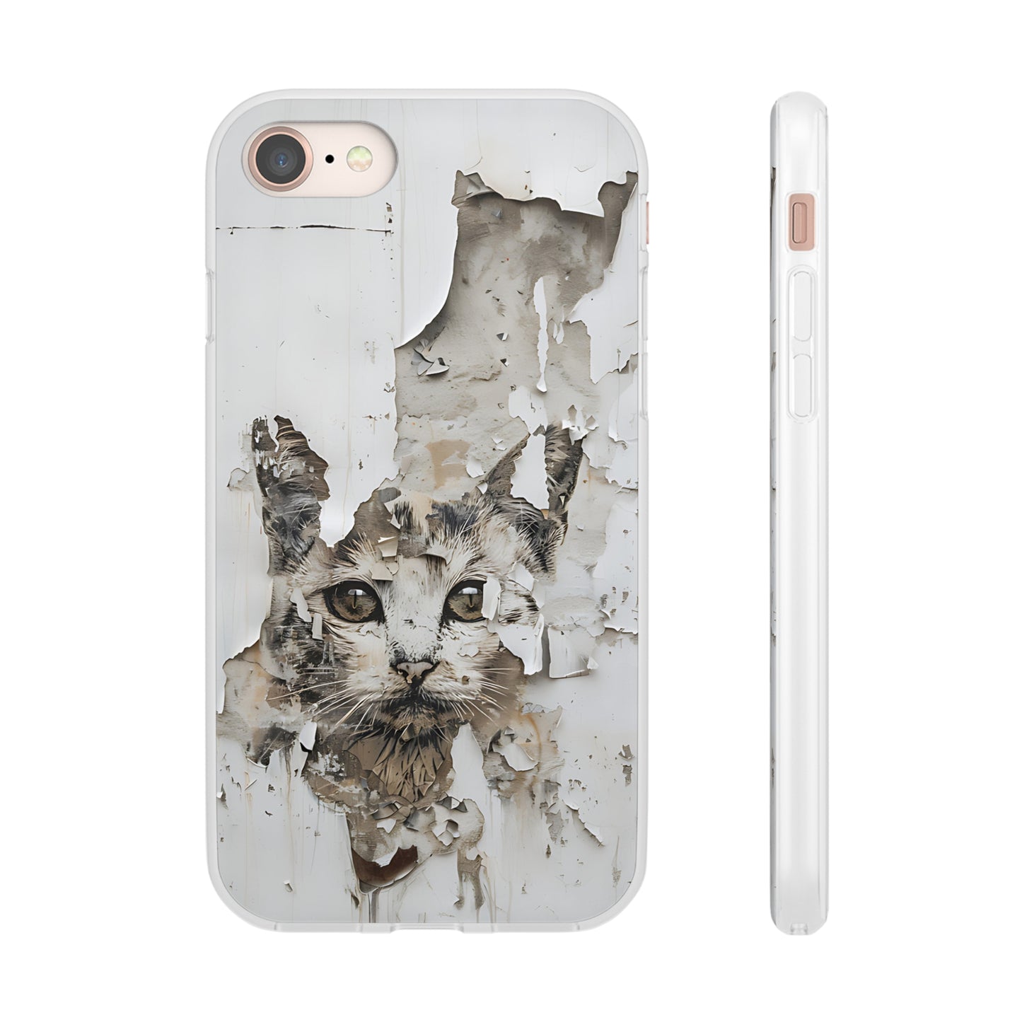 Vhils inspired grafitti Cat Phone Case