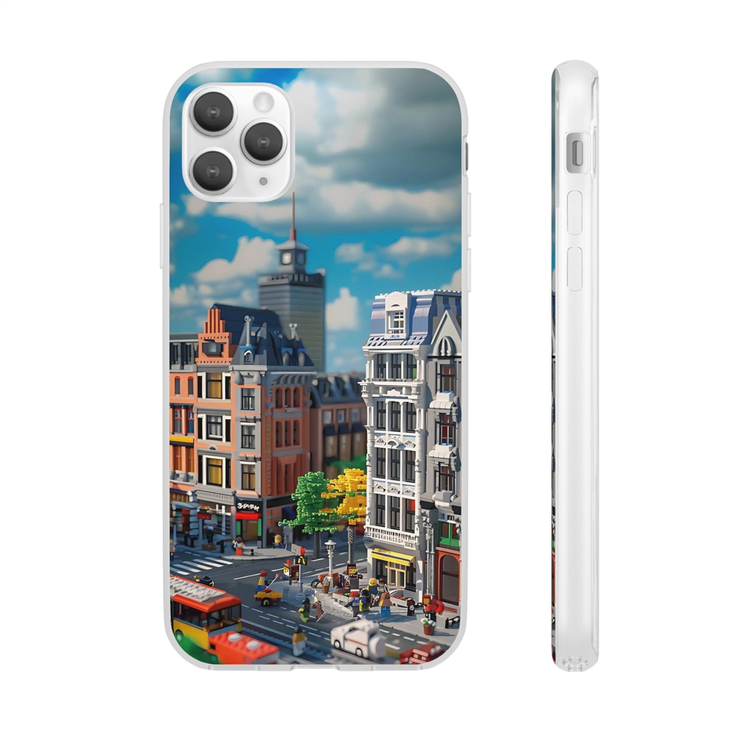 Lego style street scene protective phone case