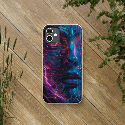 Cyberpunk woman Biodegradable Phone Case | iPhone / Samsung