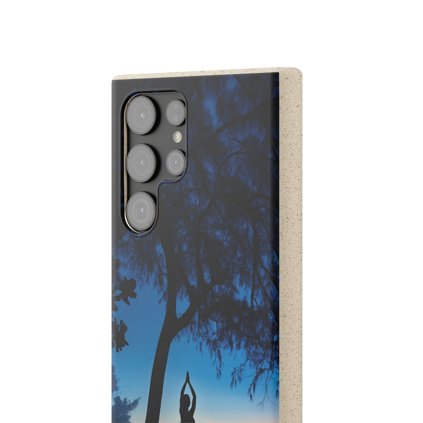 Yoga pose at Sunset on the beach Biodegradable Phone Case | iPhone / Samsung