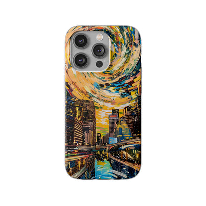 Van Gogh inspired City scene | iPhone/Samsung | Slimline Phone Case