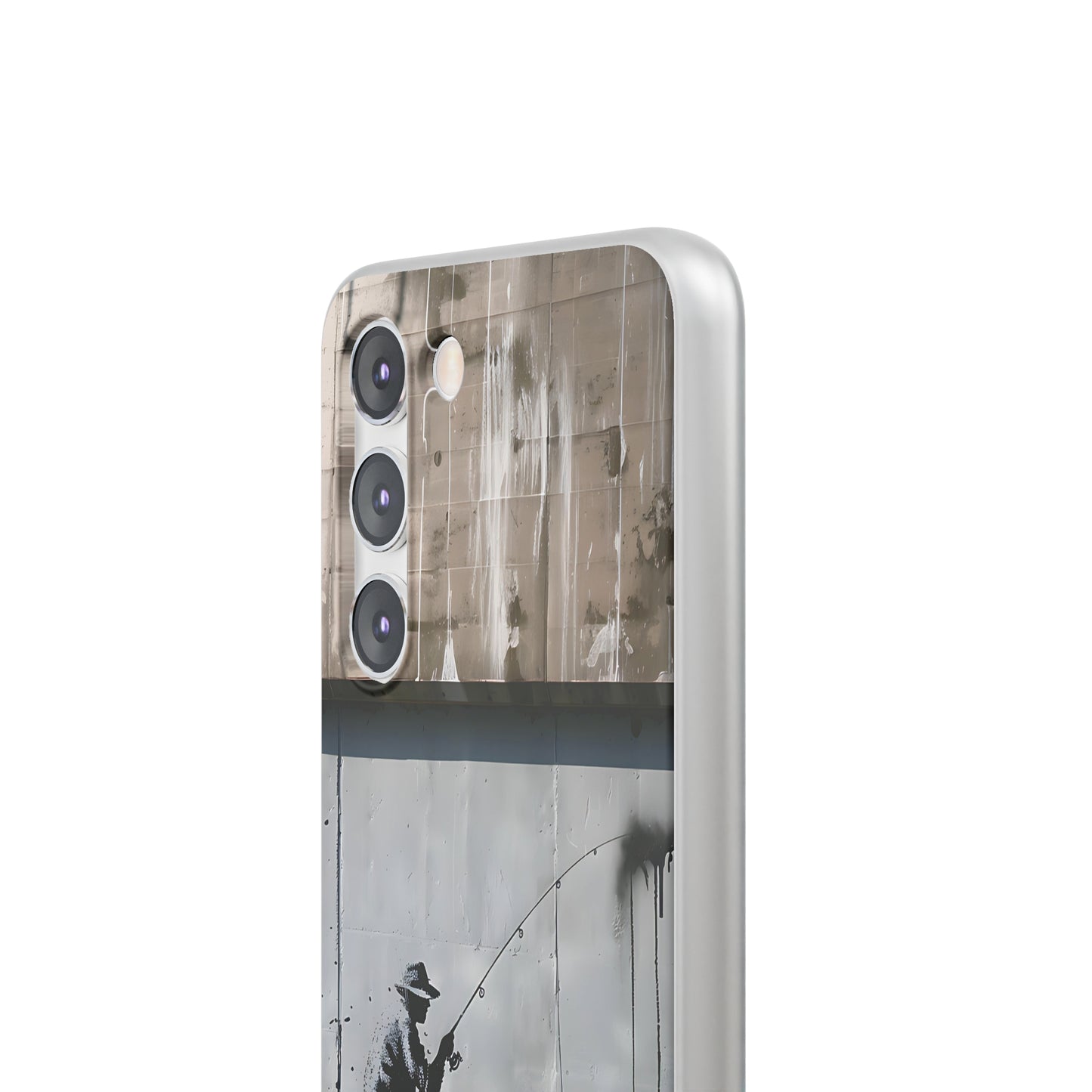 Banksy inspired man fishing | iPhone/Samsung | Slimline Phone Case