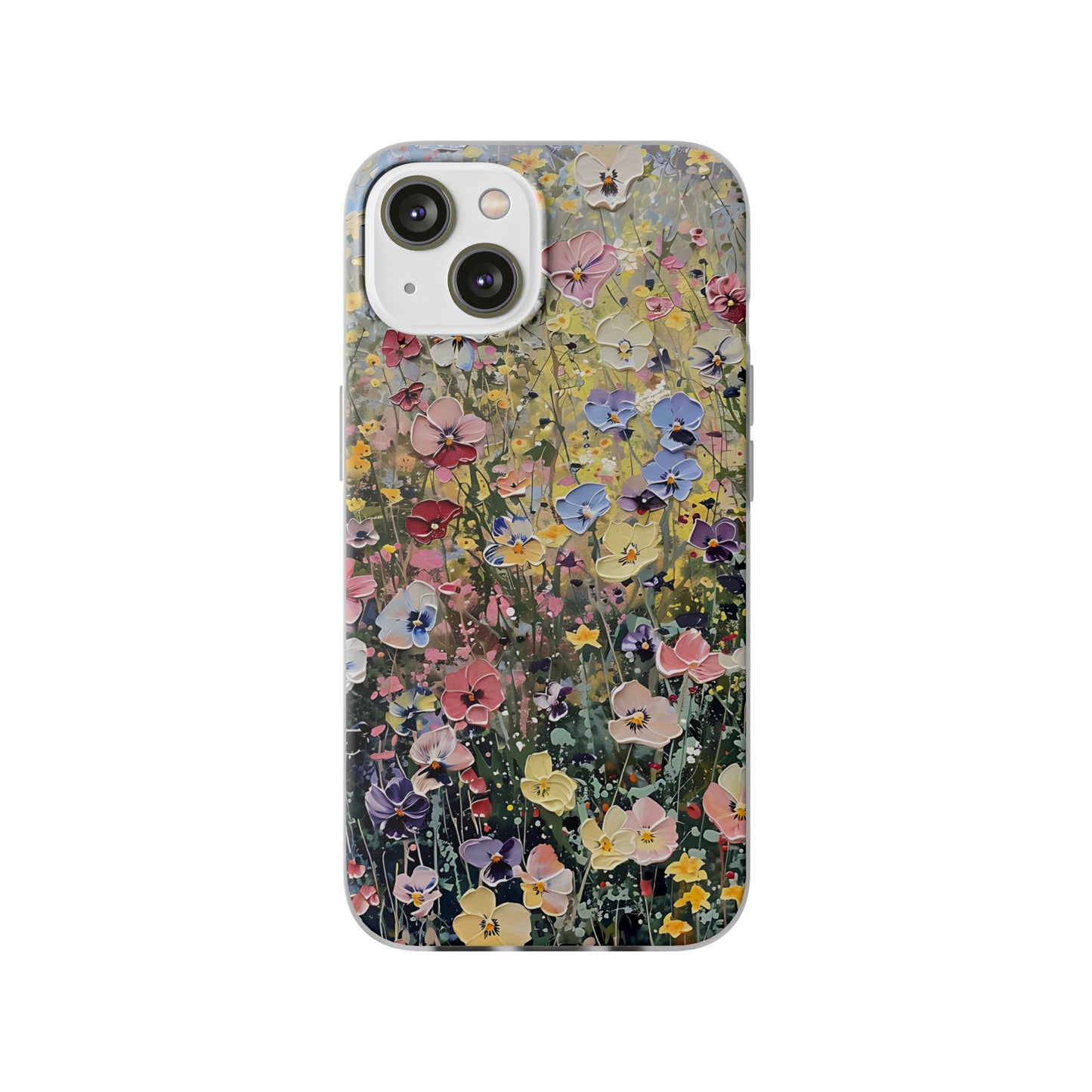 Damien Hirst Inspired Oil on Canvas Flowers | iPhone/Samsung | Slimline Phone Case