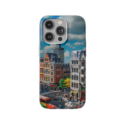 Lego style street scene protective phone case