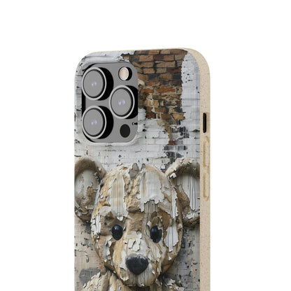 Vhils inspired Teddy Bear Biodegradable Phone Case | iPhone / Samsung