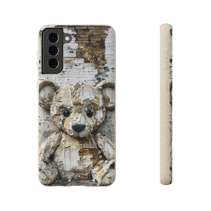 Vhils inspired Teddy Bear Biodegradable Phone Case | iPhone / Samsung