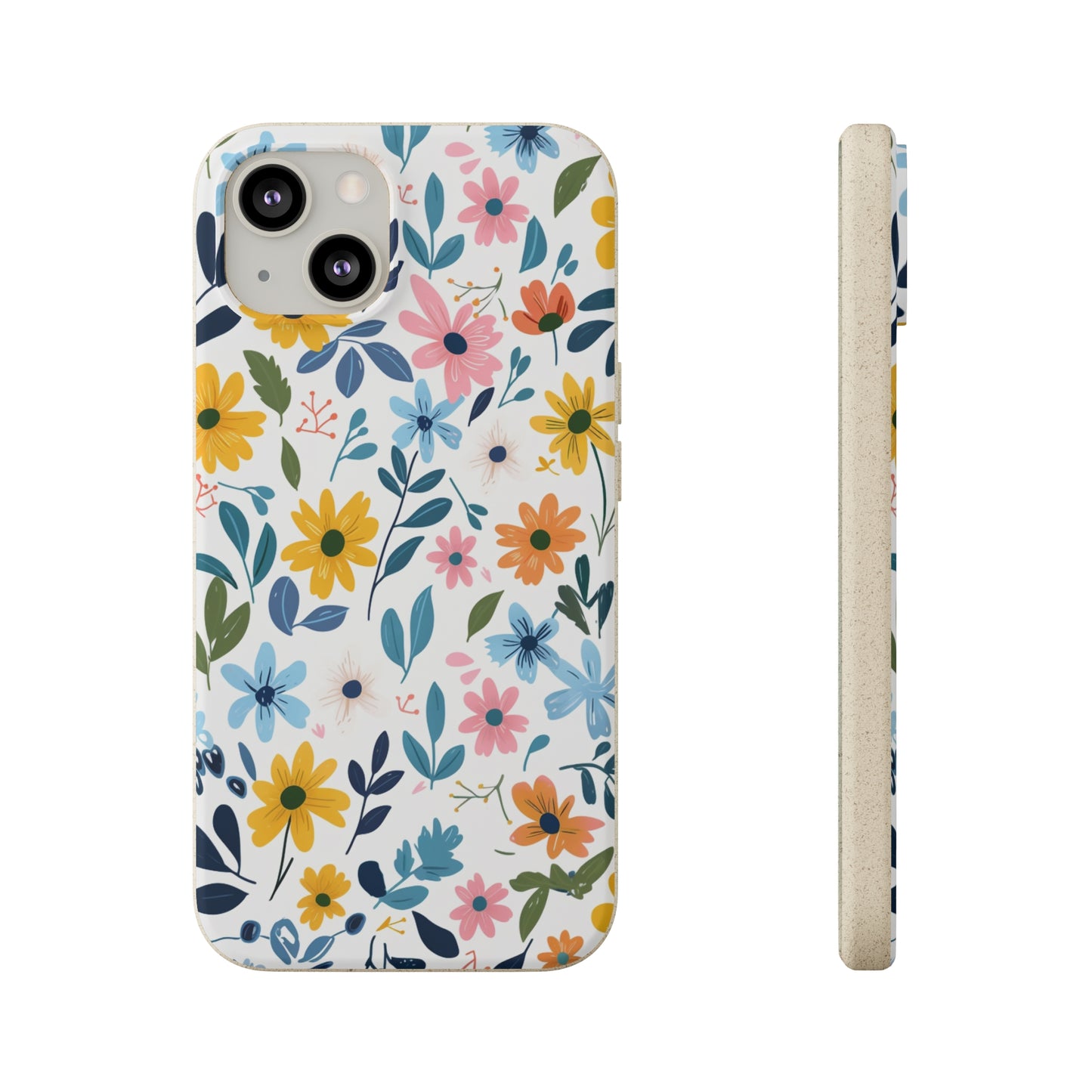 Pastel Flowers Biodegradable Phone Case | iPhone / Samsung