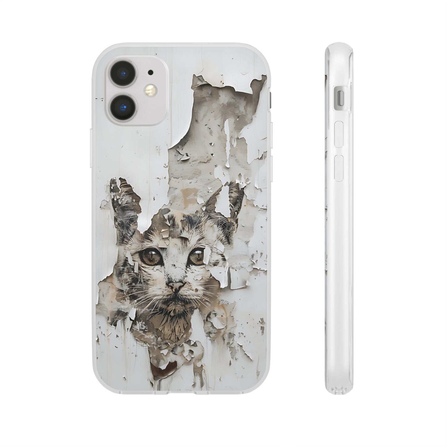 Vhils inspired grafitti Cat Phone Case