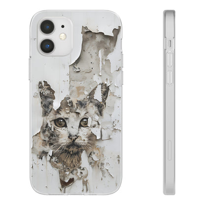 Vhils inspired grafitti Cat Phone Case