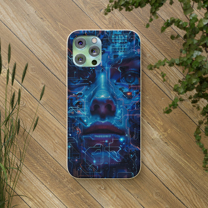 Cyberpunk woman Biodegradable Phone Case | iPhone / Samsung