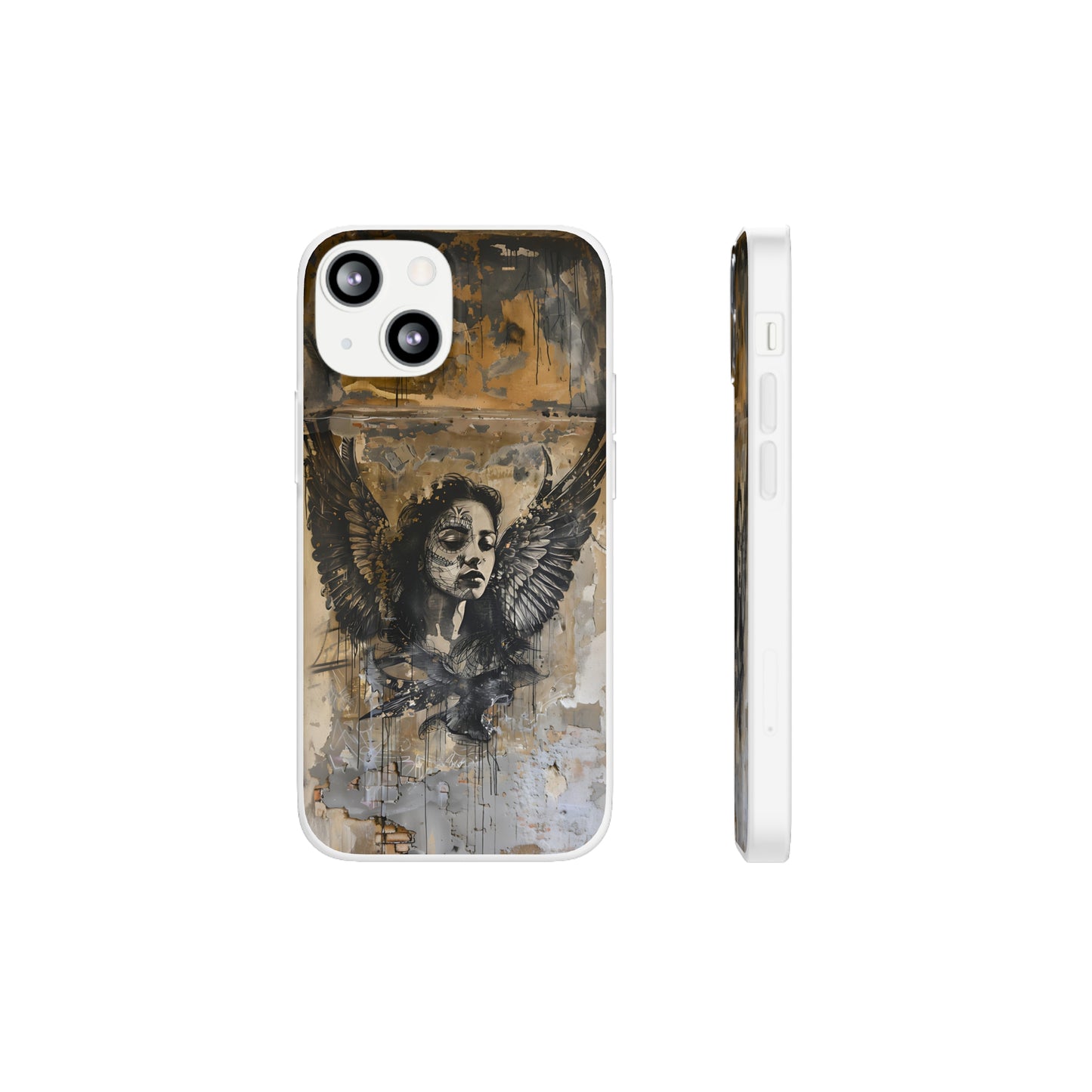 Vhils inspired Gothic Woman Phone Case