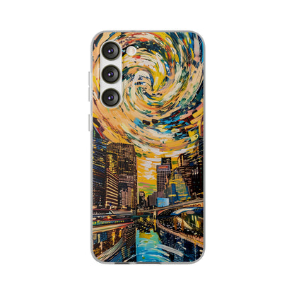 Van Gogh inspired City scene | iPhone/Samsung | Slimline Phone Case