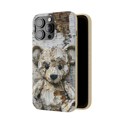 Vhils inspired Teddy Bear Biodegradable Phone Case | iPhone / Samsung