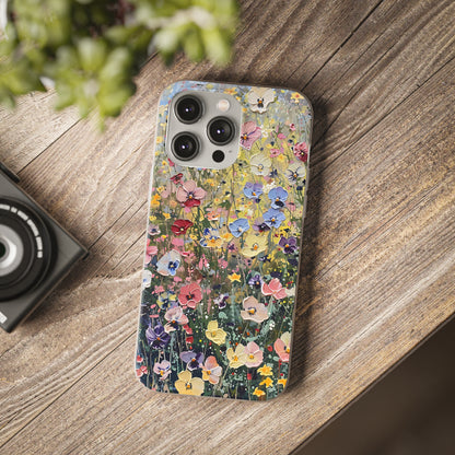 Damien Hirst Inspired Oil on Canvas Flowers | iPhone/Samsung | Slimline Phone Case