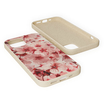 Pink Flowers Biodegradable Phone Case | iPhone / Samsung