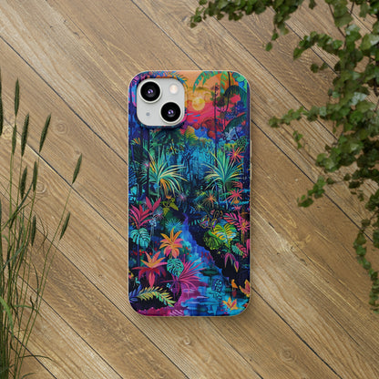 Colourful Rain Forest Biodegradable Phone Case | iPhone / Samsung