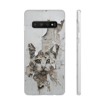 Vhils inspired grafitti Cat Phone Case