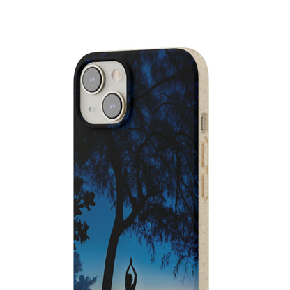 Yoga pose at Sunset on the beach Biodegradable Phone Case | iPhone / Samsung