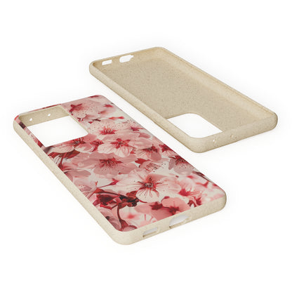 Pink Flowers Biodegradable Phone Case | iPhone / Samsung