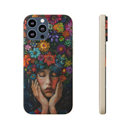 Flower woman Biodegradable Phone Case | iPhone / Samsung