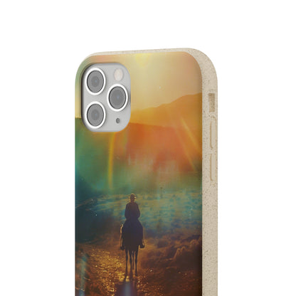 Horse rider cinematic Biodegradable Phone Case | iPhone / Samsung