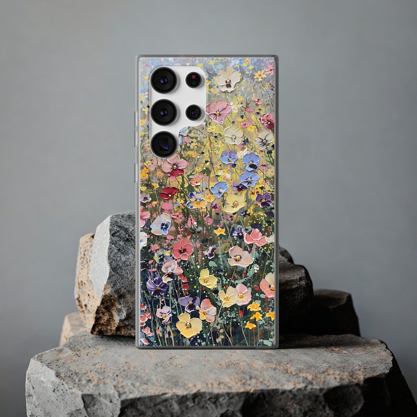 Damien Hirst Inspired Oil on Canvas Flowers | iPhone/Samsung | Slimline Phone Case