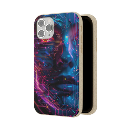 Cyberpunk woman Biodegradable Phone Case | iPhone / Samsung