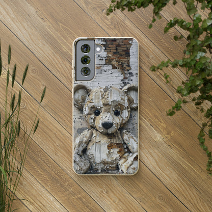 Vhils inspired Teddy Bear Biodegradable Phone Case | iPhone / Samsung