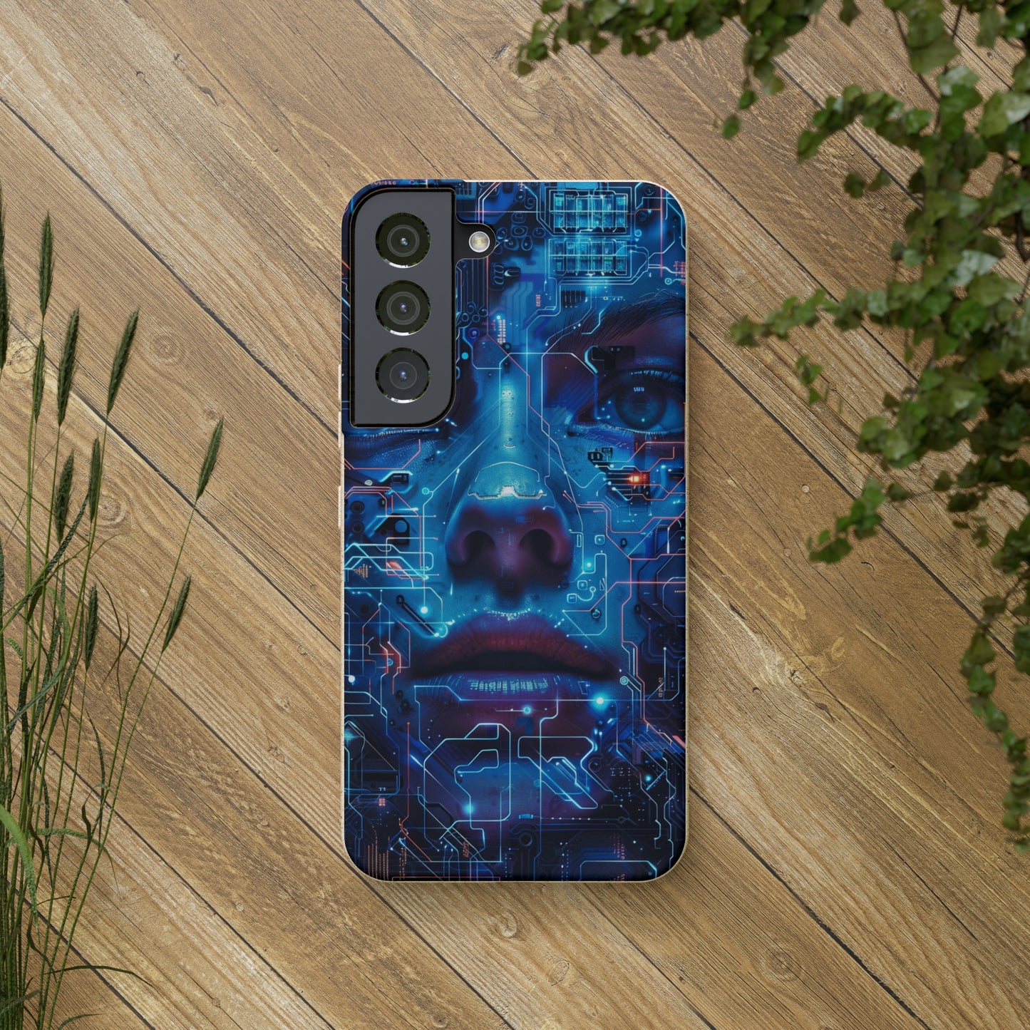 Cyberpunk woman Biodegradable Phone Case | iPhone / Samsung