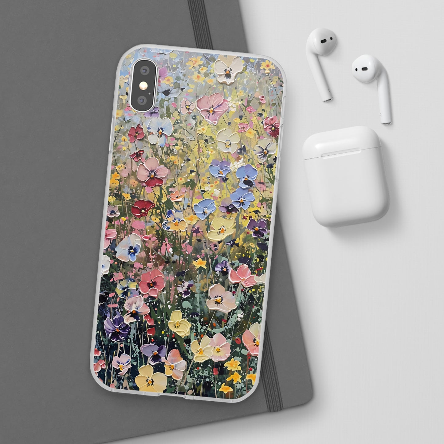 Damien Hirst Inspired Oil on Canvas Flowers | iPhone/Samsung | Slimline Phone Case