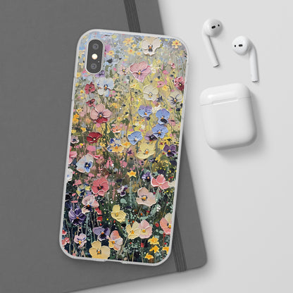 Damien Hirst Inspired Oil on Canvas Flowers | iPhone/Samsung | Slimline Phone Case