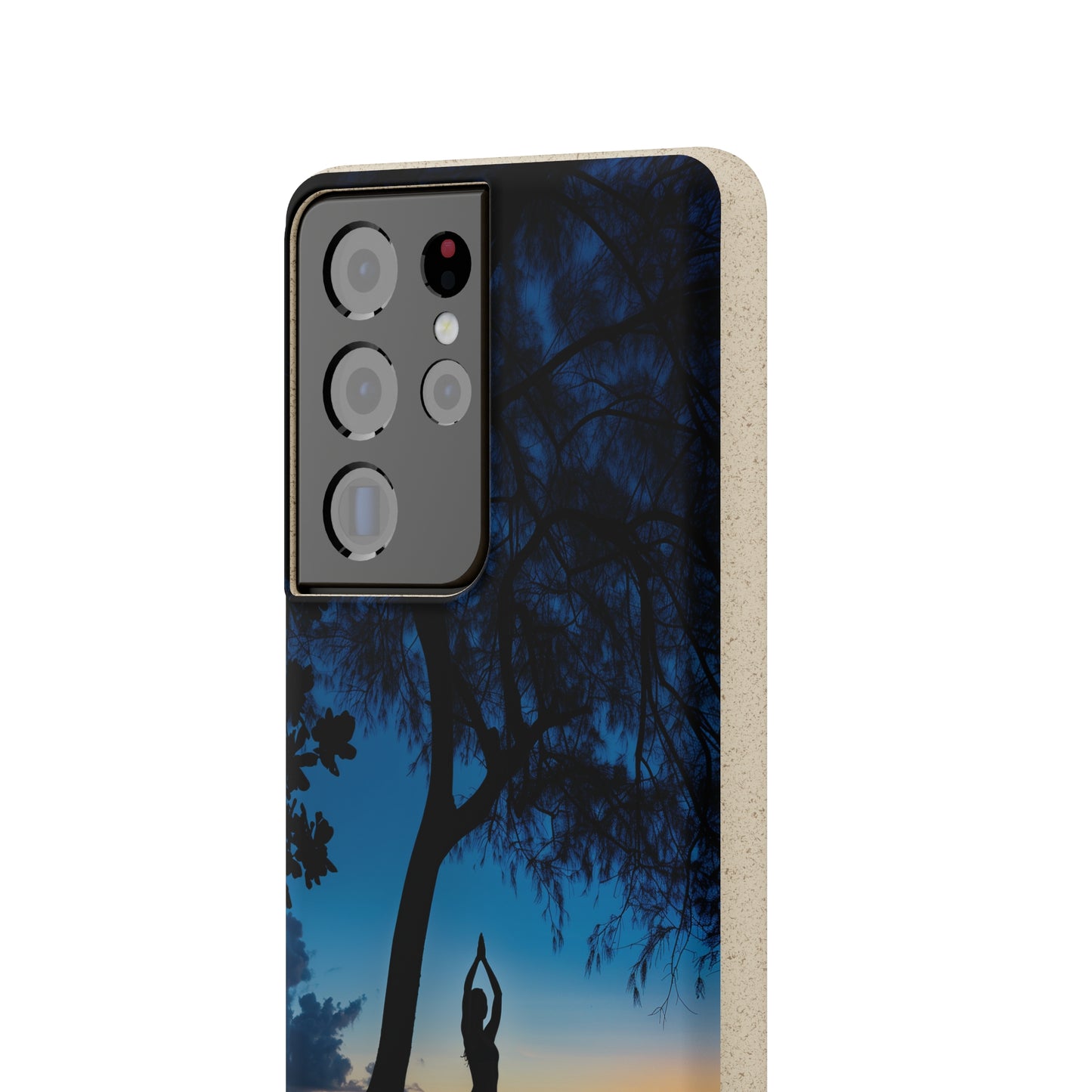 Yoga pose at Sunset on the beach Biodegradable Phone Case | iPhone / Samsung