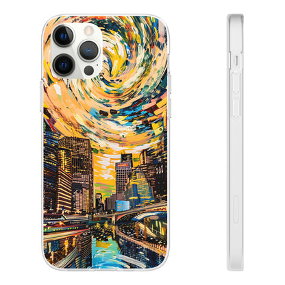 Van Gogh inspired City scene | iPhone/Samsung | Slimline Phone Case