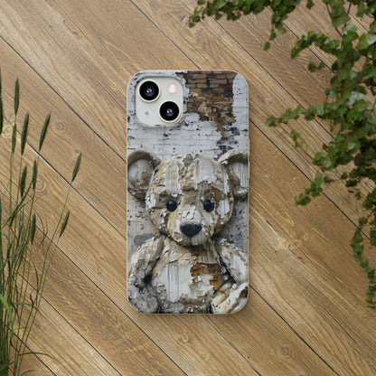 Vhils inspired Teddy Bear Biodegradable Phone Case | iPhone / Samsung