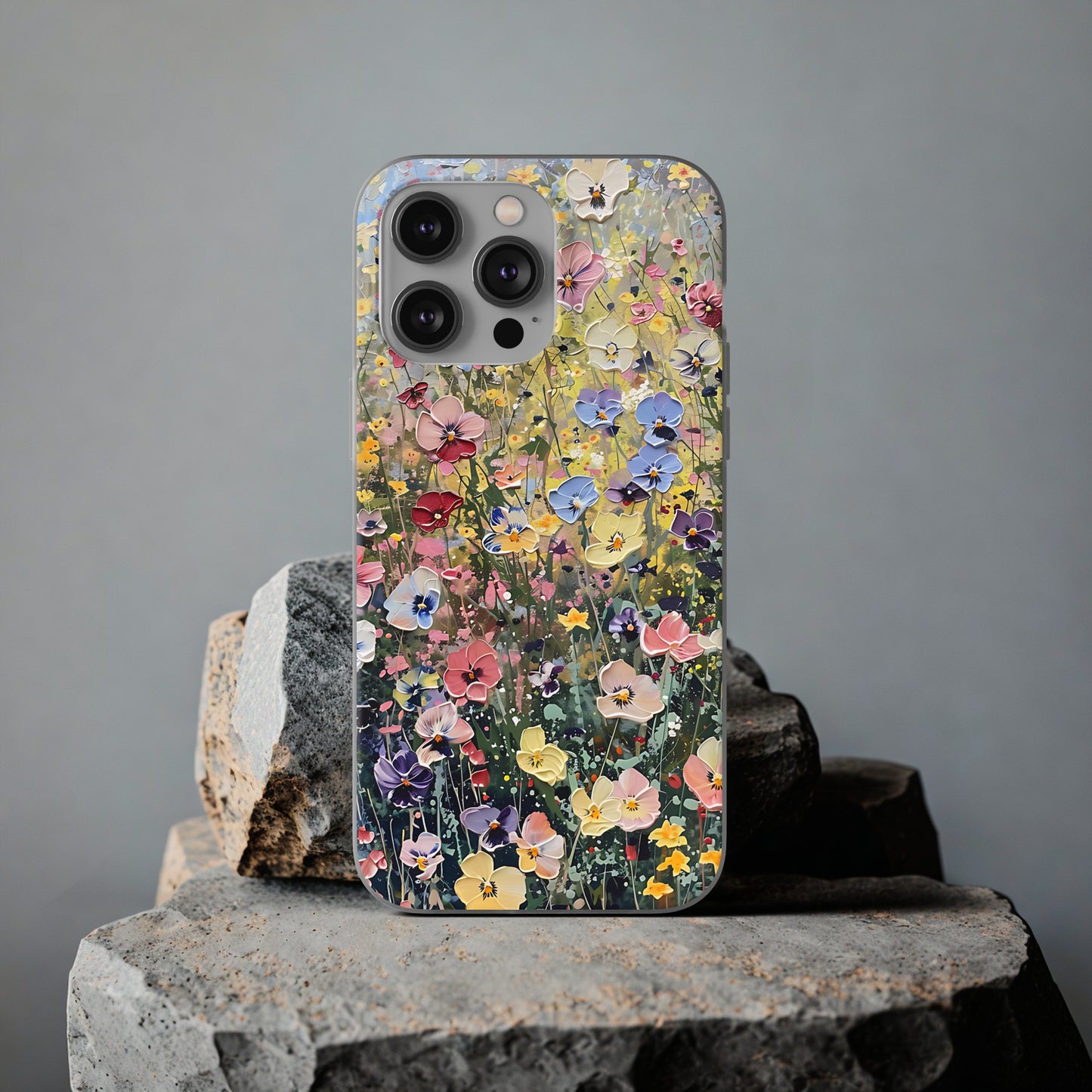 Damien Hirst Inspired Oil on Canvas Flowers | iPhone/Samsung | Slimline Phone Case