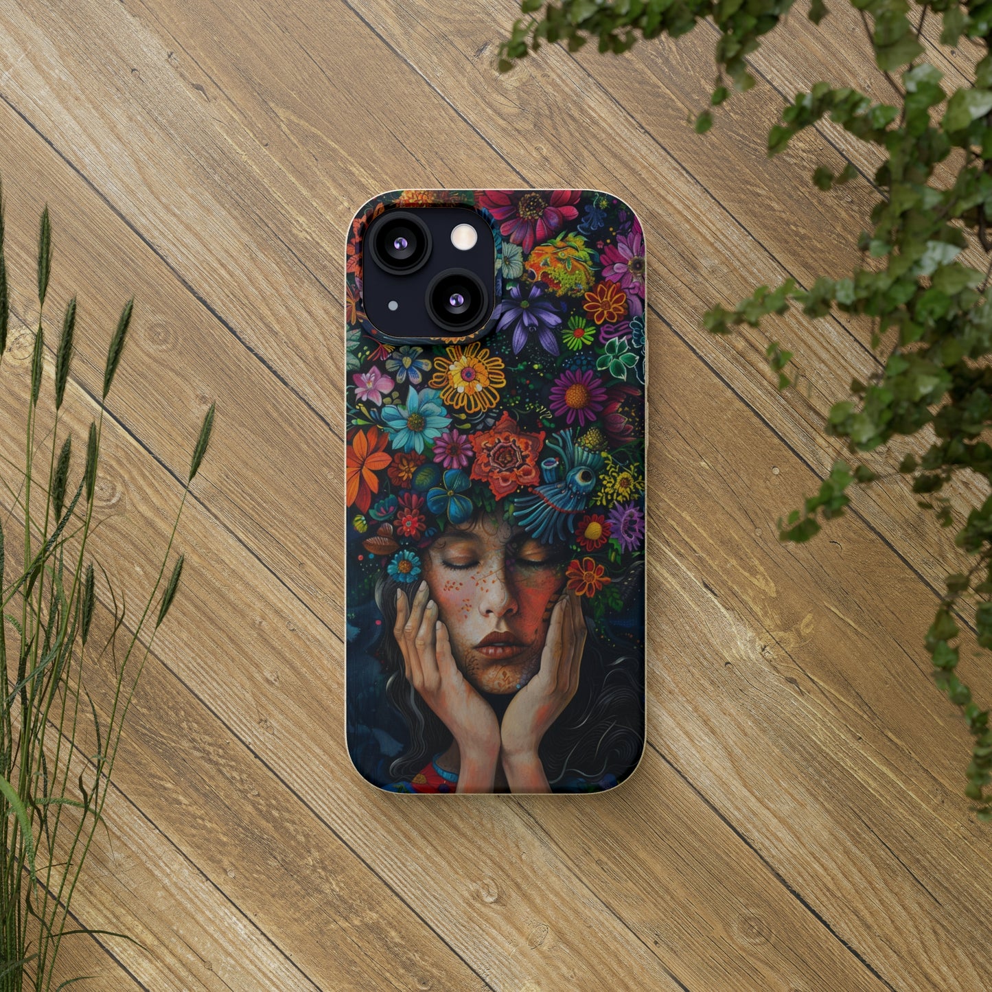 Flower woman Biodegradable Phone Case | iPhone / Samsung