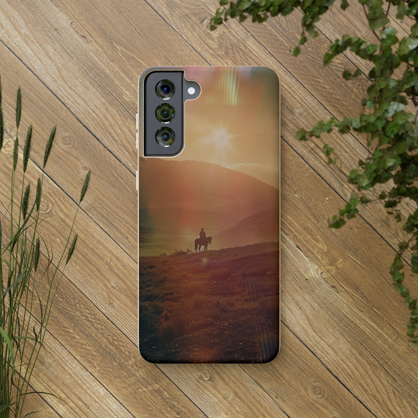 Horse rider cinematic Biodegradable Phone Case | iPhone / Samsung