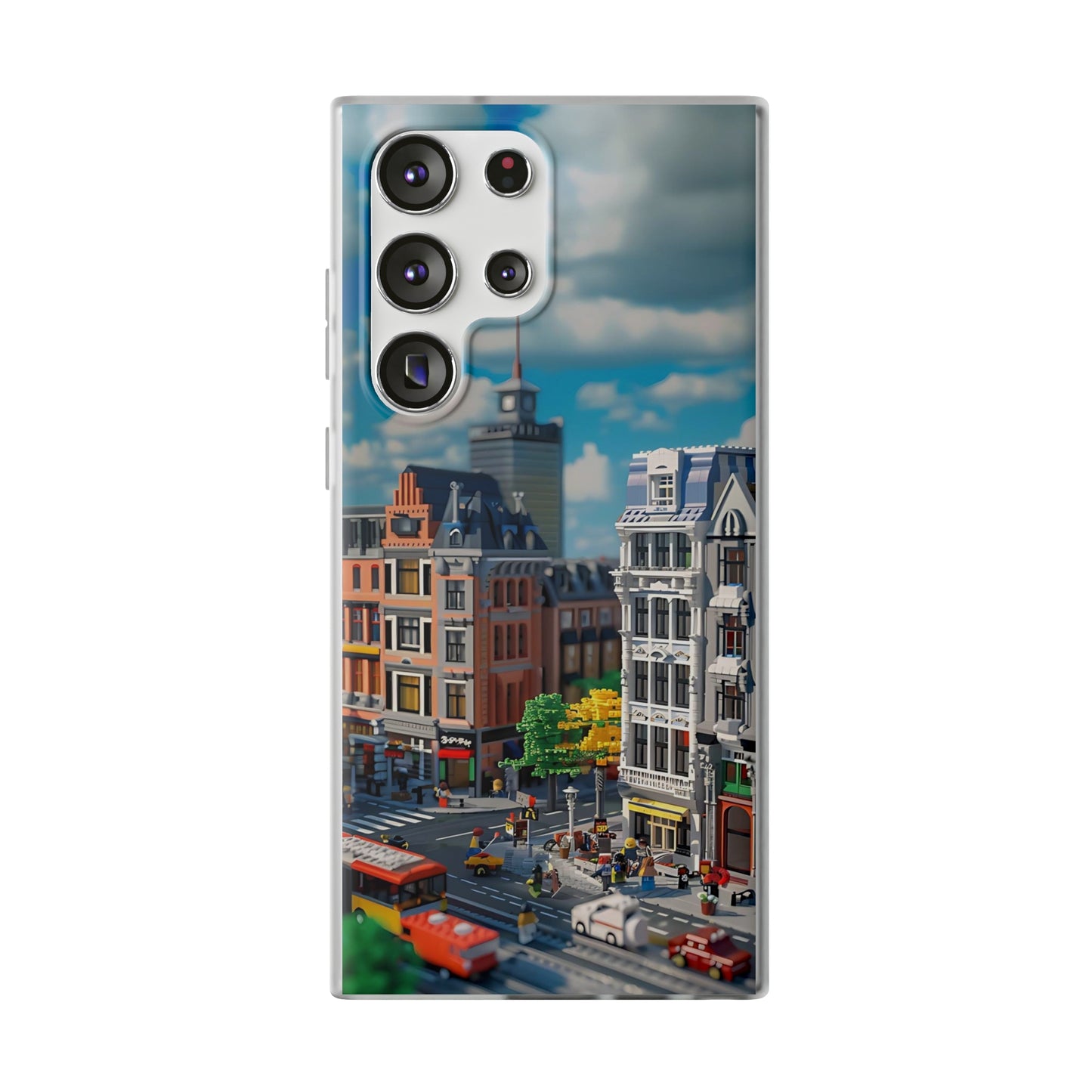 Lego style street scene protective phone case