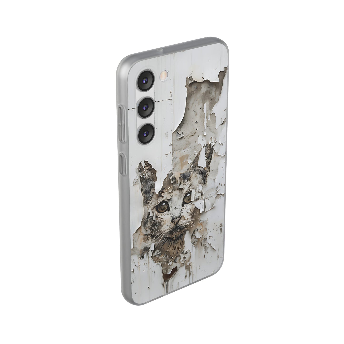 Vhils inspired grafitti Cat Phone Case