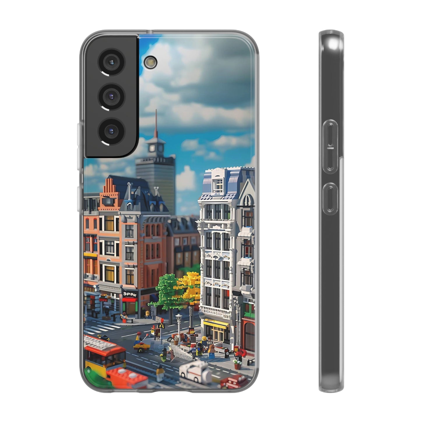 Lego style street scene protective phone case