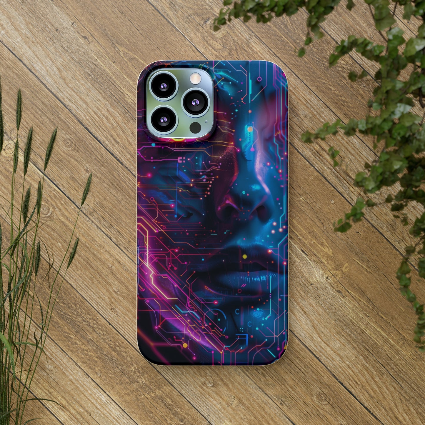 Cyberpunk woman Biodegradable Phone Case | iPhone / Samsung